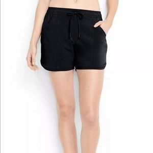Lands End Swim Shorts Built In Panty Black Pockets